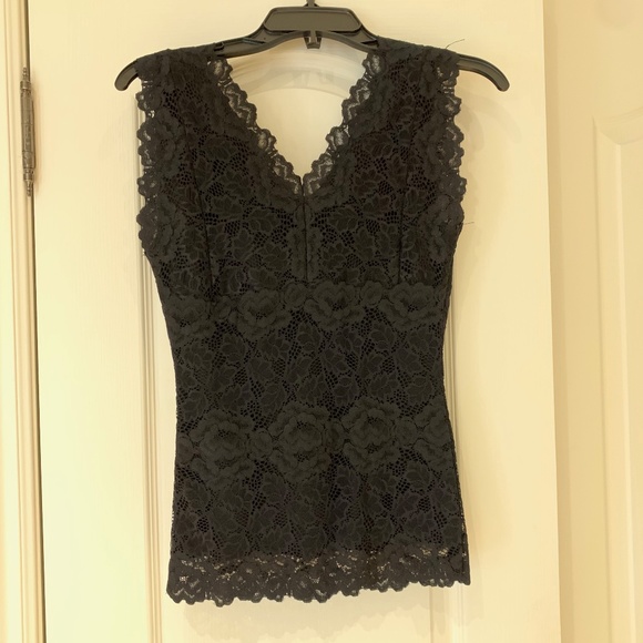 COPY - INC International Concepts Lace Black Sleeveless Top - Picture 2 of 7